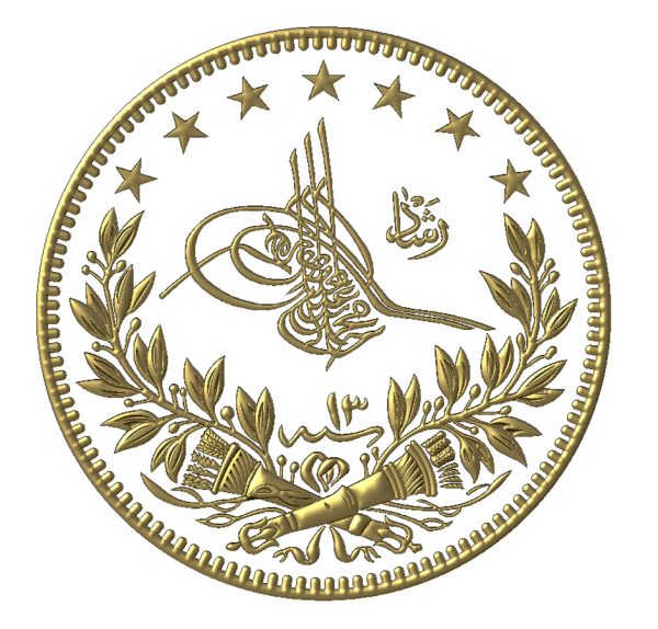 OSMANLI TUĞRALI REŞAT ALTIN KOLYE UCU